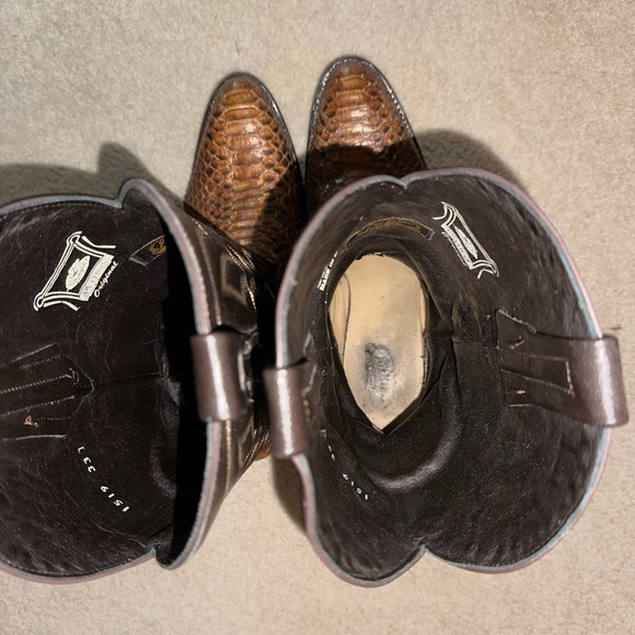 JB Dillon Reserve Honey Python boots. - Picture 2 of 4